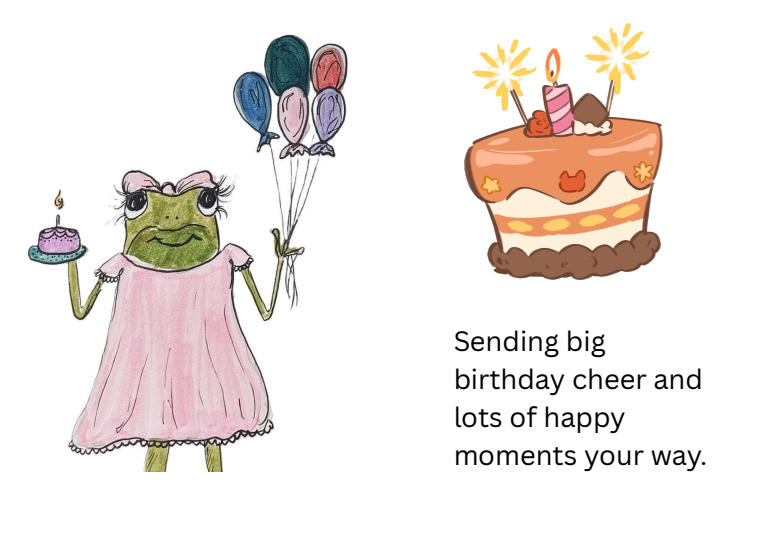 Printable Birthday Card - Frog 2